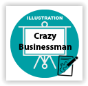 POSTER-Crazy-Businessman-illustration