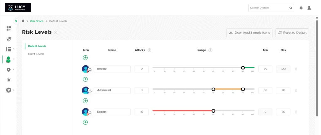 Adjustable risk levels, 5.4 new features